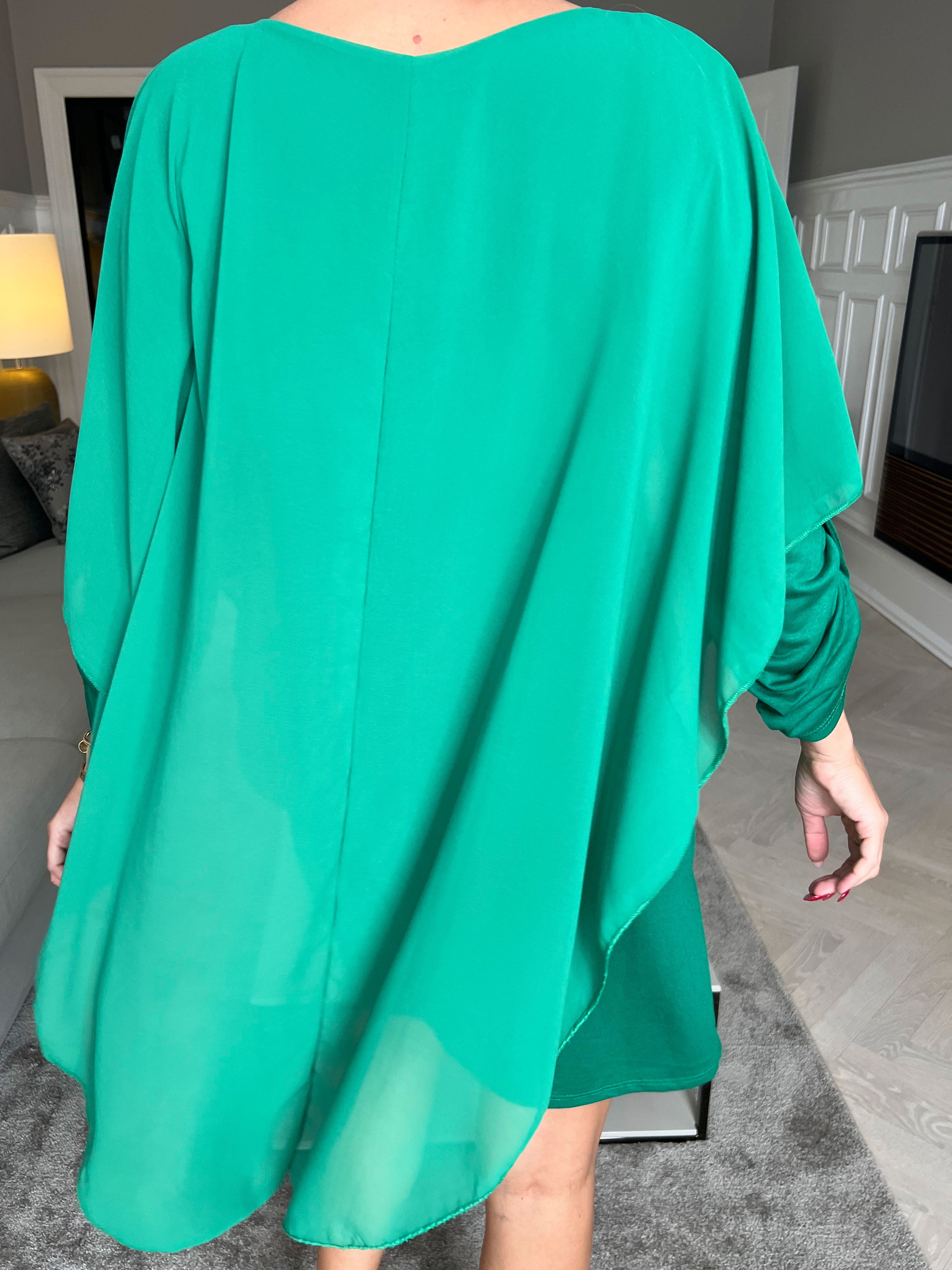 Kenya Long Sleeve - Tunikakjole med chiffonlag